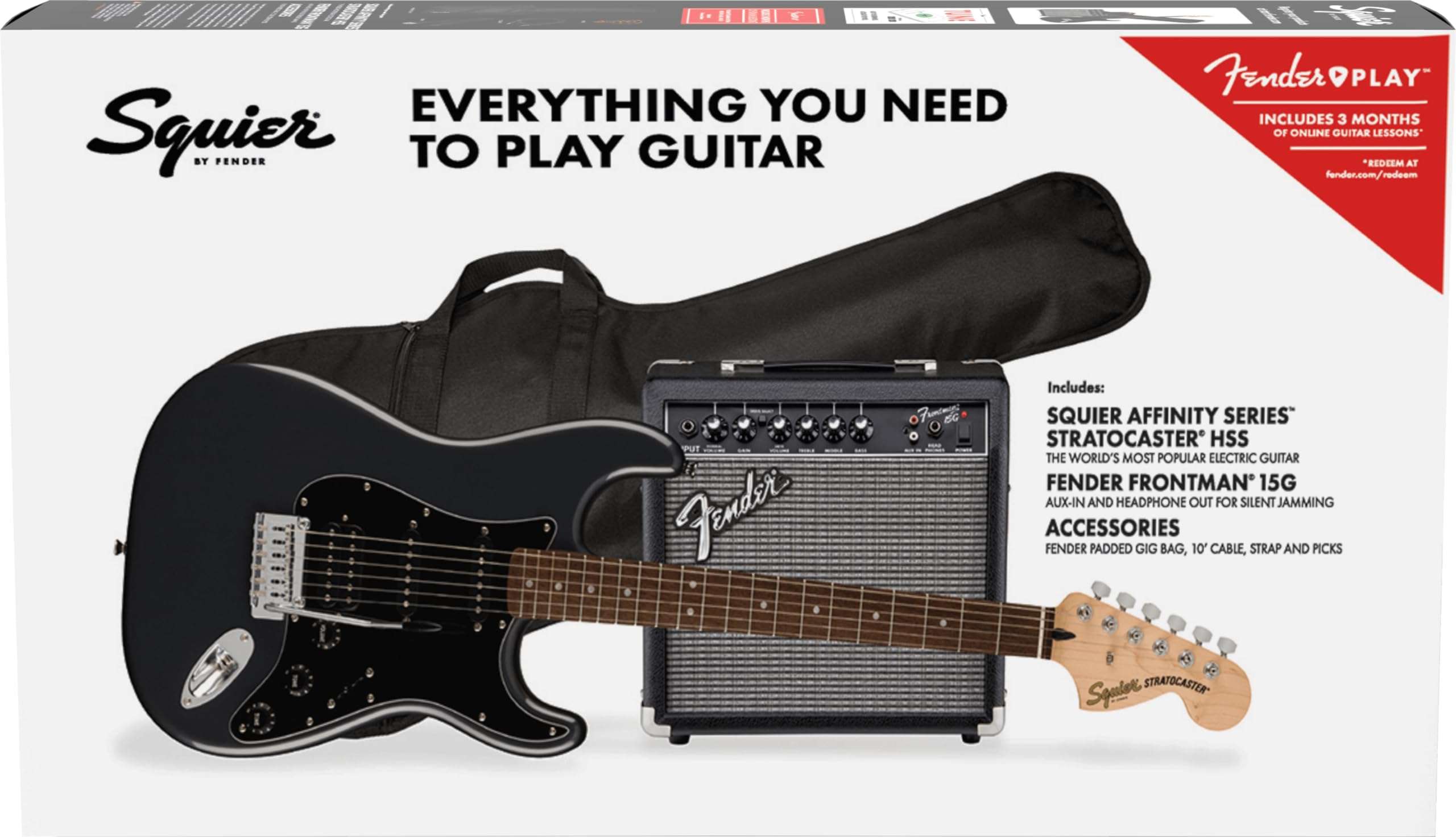 Amazon.com: Squier Affinity Series Stratocaster Packs Electric